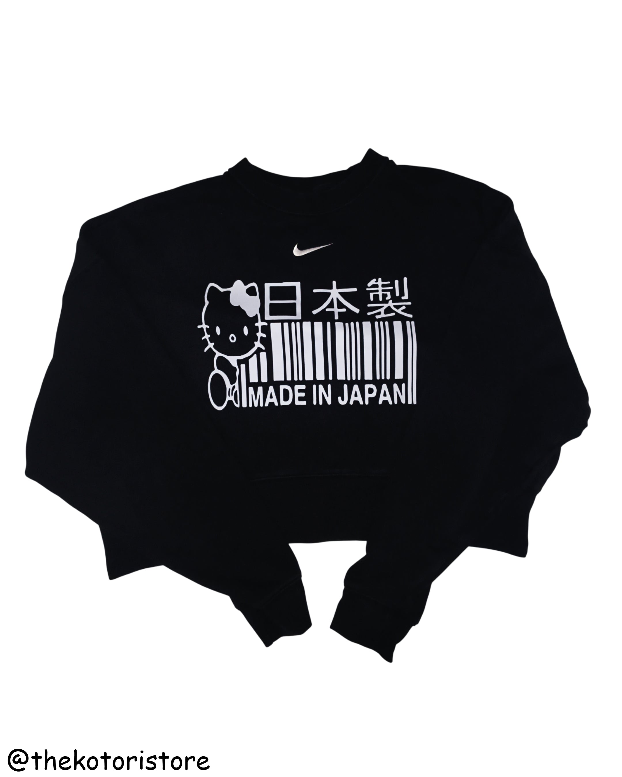 #5 BLACK HELLO KITTY CROP SWEATSHIRT